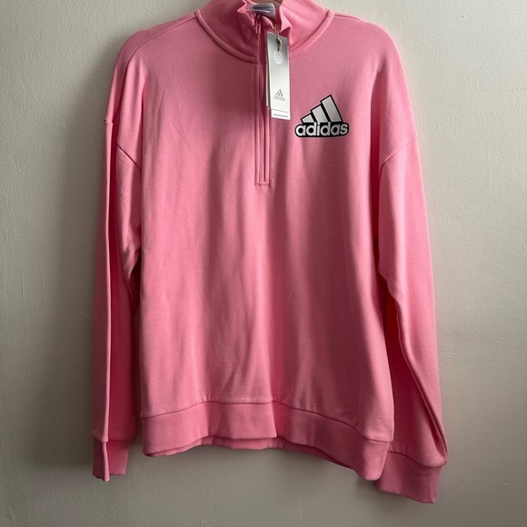 adidas Tops - Adidas Pink Pullover with Logo